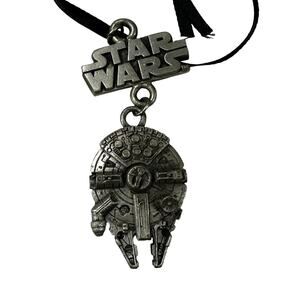 Star Wars Pewter Millennium Falcon 2005 Lucas Film Ornament Excellent Condition